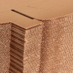 Cardboard box close-up. Abstract texture background.