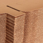 Cardboard box close-up. Abstract texture background.