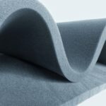 light blue color sponge foam sheet with wavy style