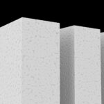 Styrofoam Sheats Stacked on white backkground - 3d illustration